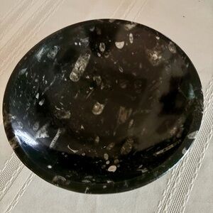 Orthoceral Fossil Stone Carved Bowl - Kuber Stone